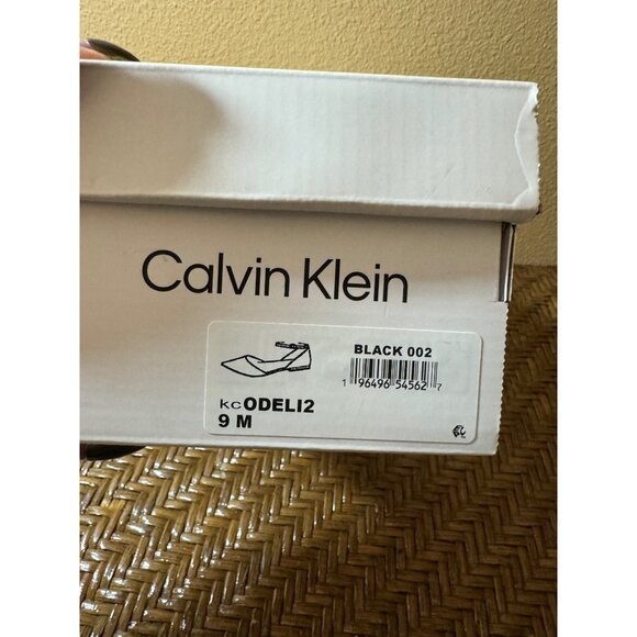 Calvin Klein Odel 12 Womens Pointed Toe Black Flats 9M NEW - Picture 8 of 11